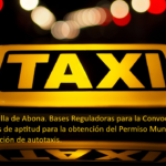 Granadilla de Abona. Bases Reguladoras para la Convocatoria de pruebas de aptitud para la obtención del Permiso Municipal de Conducción de auto-taxis.